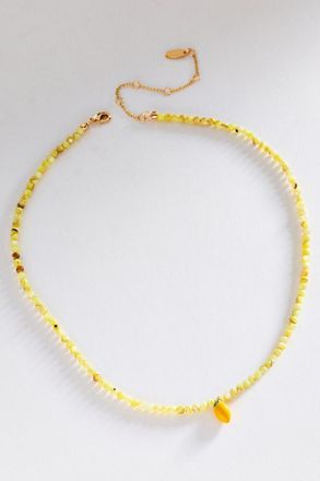 Anthropologie Beaded Icon Necklace