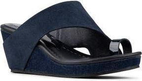Donald J Pliner Gyer Wedge Sandal in Navy at Nordstrom Rack, Size 6.5