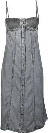 Diesel Midi Jurk - Dames - Casual kleedjes - Grijs - M - Kleedjes
