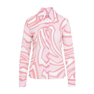 Pucci L/S Shirt - Dames - Blouses & Shirts - Roze - Maat: M Katoen