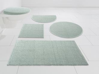 My Home Badematte »Dalia, Badvorleger, Badezimmer Teppich« Höhe 4 mm fussbodenheizungsgeeignet strapazierfähig Baumwolle, Badteppich, Badematten auch als 2-te