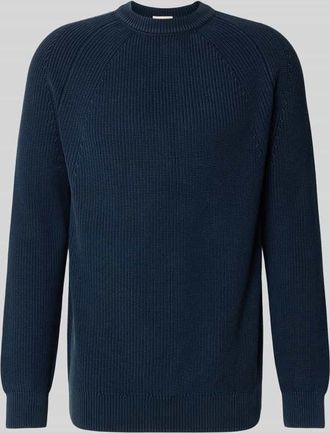 Drykorn Drykorn Strickpullover mit Rundhalsausschnitt in Dunkelblau, Größe XXL