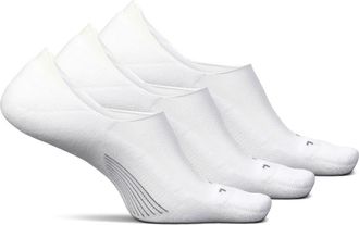 Feetures Elite Light Cushion Invisible Socks AntiSlip Sport Sock Liner with Targeted Compression in Snow at Nordstrom, Size Medium