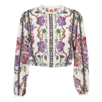 Farm Rio FARM Rio, Blouses, female, Multicolor, Size: L Rococo Flowers Blouse