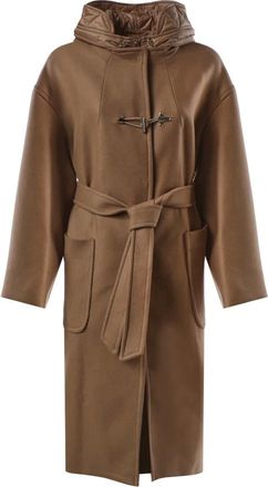Fay Abrigo de lana con cintur&oacute;n - Coats - Mujer - Beige - XS