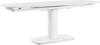 BIZZOTTO Tavolo allungabile Jeremias in grés porcellanato e acciaio 140-200x80 -Nero