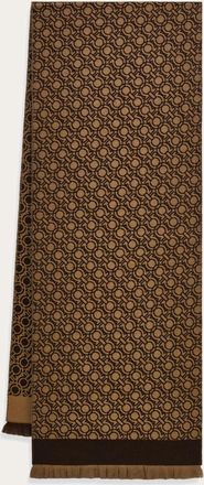 Ferragamo Men Gancini chain scarf Brown