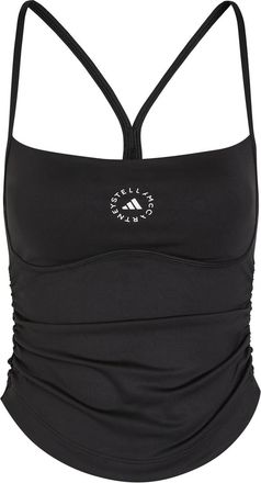 Stella McCartney Adidas X Stella Mccartney Studio Logo-print Stretch-jersey Tank top - Black - S (UK8-10 / S)