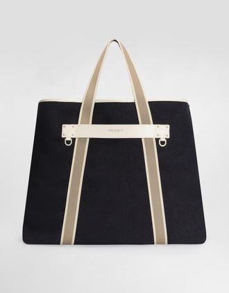 Dolce & Gabbana Essenza Canvas Shopping Bag - Man Shoppers Multi-colored Onesize