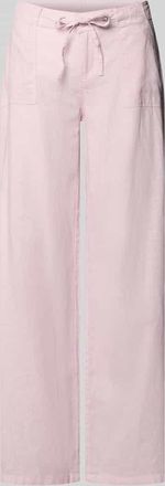 Gina Tricot Mid Waist Hose aus Leinen-Baumwoll-Mix in Lavender, Gr&ouml;&szlig;e 34