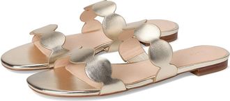 Jack Rogers Greglen Slide - Metallic Nappa Womens Sandals Jacks Platinum : 5.5 M, Leather