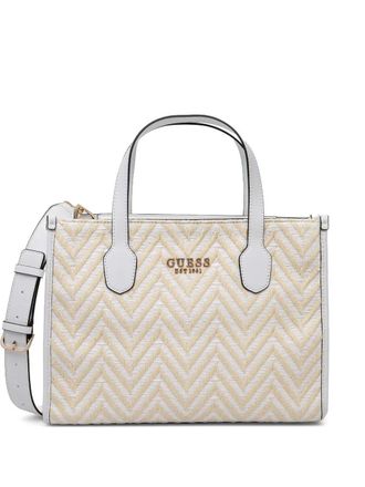 Guess Co Silvana tote bag - women - Cotton/Polyester/Cellulose/Polyurethane/Polyester/Other fibres/Cotton - One Size - White