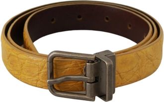 Dolce & Gabbana Belts - Heren - Riemen - Geel - 90 CM - Leer - Accessoires