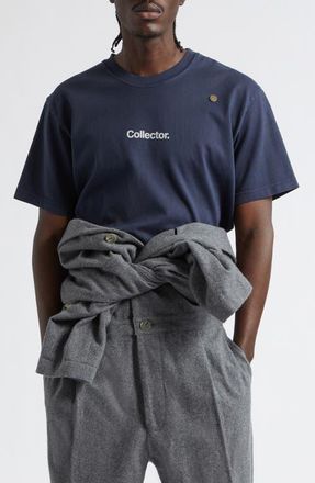 Song for the Mute x Birkenstock The Collector Classic Graphic T-Shirt in Overdyed Navy at Nordstrom, Size X-Large