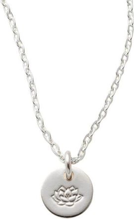 Made by Mary July Birth Flower Necklace in Silver at Nordstrom, Size Medium