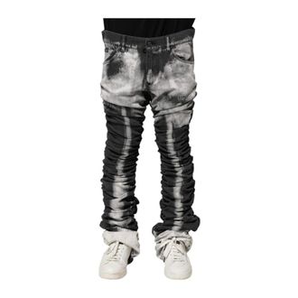 Dolce & Gabbana Slim Fit Jeans, male, Multicolor, M, Black Tie-Dye Slim Jeans