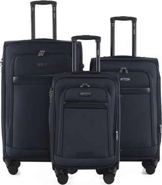 Izod Noah Soft Shell Lightweight Expandable 360 Dual Spinning Wheels Combo Lock 28, 24, 20 3 Piece Luggage Set