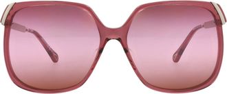 Chlo&eacute; Square-Frame Recycled Acetate Sunglasses