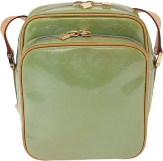 Louis Vuitton Wooster Monogram Vernis Green Patent_Leather Handbag (Pre-Owned)