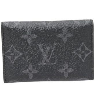 Louis Vuitton Pre-owned Porte Cartes Slim Monogram Card Case - Heren - Pre-owned - Zwart - Maat: ONE Size