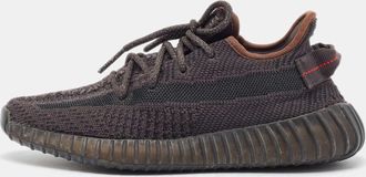 adidas Black Knit Fabric Boost 350 V2 Black (Non-Reflective) Sneakers Size 38 2/3