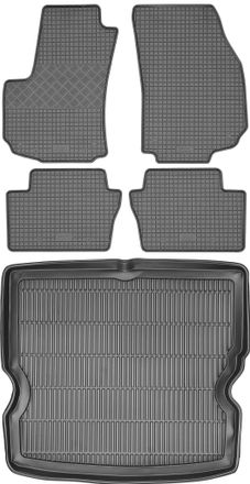 OEM Juego De Alfombrillas De Goma Para Coche Y Alfombrilla Para Maletero Para Opel Zafira B Minivan (2005-2012)