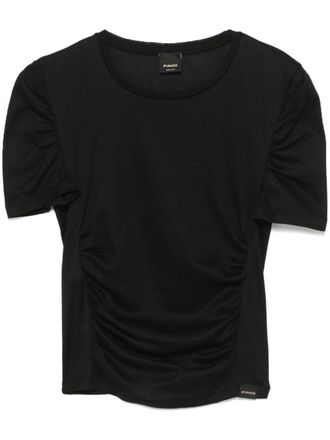 Pinko T-shirt con ruches - Nero