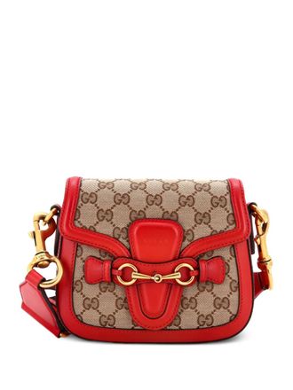 Gucci Lady Web Shoulder Bag GG Canvas Small crossbody bag - Red