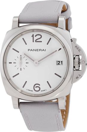 Officine Panerai Luminor Due Prada Re-Nylon Automatic White Dial Watch PAM01426