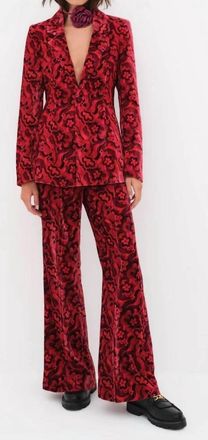 For Love & Lemons Womens Penny Blazer In Red Black