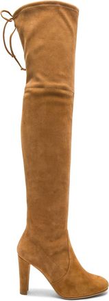 Stuart Weitzman Preloved Highland Over The Knee Boots In Camel Suede