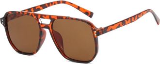 Generic Square Mens Large Frame Sunglasses Vacation Womens Driving Sun Glasses(Multi-colored)