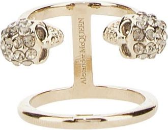 Alexander McQueen Double Skull Ring