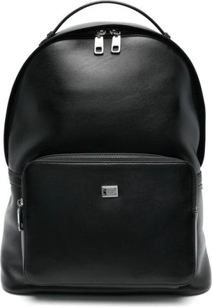 Dolce & Gabbana Zwarte ritssluiting rugzak met bovenhandvat - Heren - Rugzakken - Zwart - ONE Size - Tassen