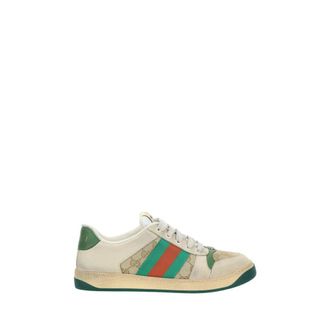 Gucci Iconische Monogram Veterschoenen - Heren - Schoenen - Veelkleurig - Maat: 41 EU Katoen