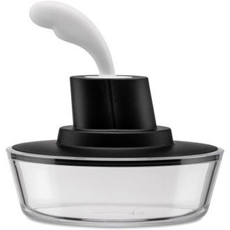 Alessi a di ASG13 b - Ship Shape Magnete, Resina Termoplastica, con spatola in acciaio inossidabile 18/10, Nero/bianco