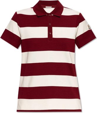 Moncler Polo met logo - Dames - Polos - Rood - M - Tops