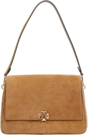 Tory Burch Tassen, Dames, Beige, ONE Size, Su&egrave;de, Charlie Su&egrave;de Schoudertas