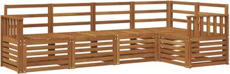 vidaXL Conjunto De Sof&aacute;s De Exterior 5 Uds. Natural Poli&eacute;ster Vidaxl