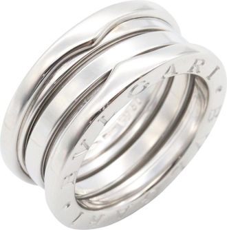 Bulgari Silver White Gold (18K) Band Ring (Pre-Owned)