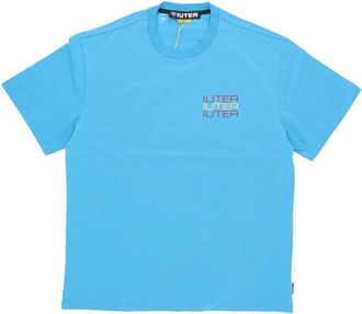 Iuter Skull Print Tee Sky Blue T-shirt - Heren - T-shirts - Blauw - XL - Katoen - Tops