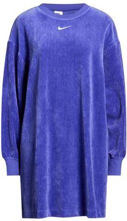 Nike SPORTSWEAR WOMENS VELOUR LONG-SLEEVE CREW DRESS