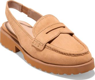 Cole Haan Gwendolyn Penny Slingback Loafer in Biscuit Suede at Nordstrom Rack, Size 8.5