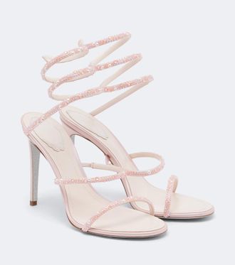 Rene Caovilla x Swarovski sandalias Cleo de piel adornadas