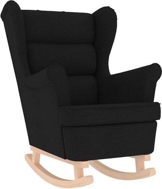 vidaXL Vidaxl - Silla Mecedora De Tela Negro 74x90x102 Cm