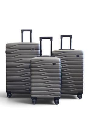 Infinity Leather Hardshell Koffie 8 Wiel Bagagekoffer Tas Koffer Set - Reis