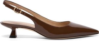 Stuart Weitzman Stuart Sculpt Slingback 35 - Dames - Pumps - Bruin - 40 EU - Leer - Schoenen