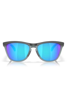 Oakley Frogskins Range 55mm Prizm Keyhole Sunglasses in Matte Black /Prizm Sapphire at Nordstrom