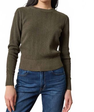 Lilla P Multi Stitch Pullover Sweater In Fir