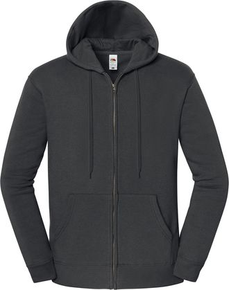 Fruit Of The Loom Fruit of the Loom Unisex Adult Iconic Premium Full Zip Hoodie (Licht Grafiet)